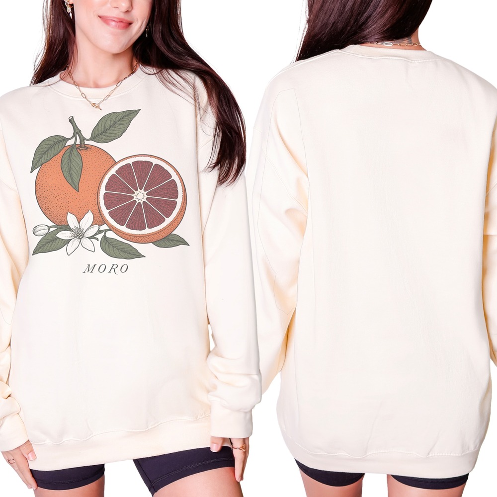 Moro Blood Orange Halved with Blossom Graphic Sweatshirt